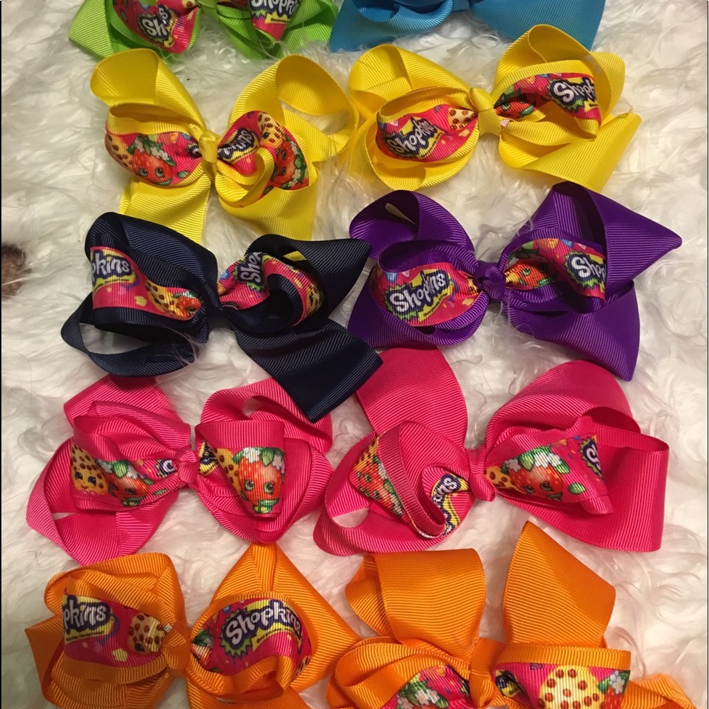 Shopkins hair bows